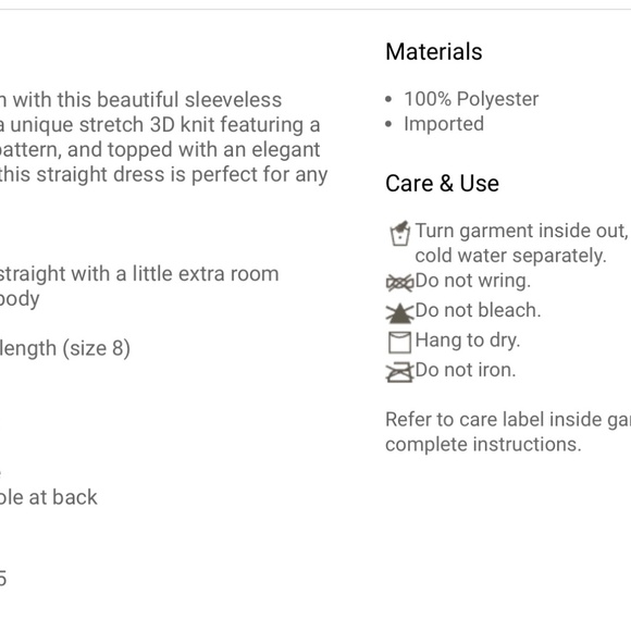 Le Chateau 3D Floral Knit LBD Cocktail Dress - Picture 8 of 8